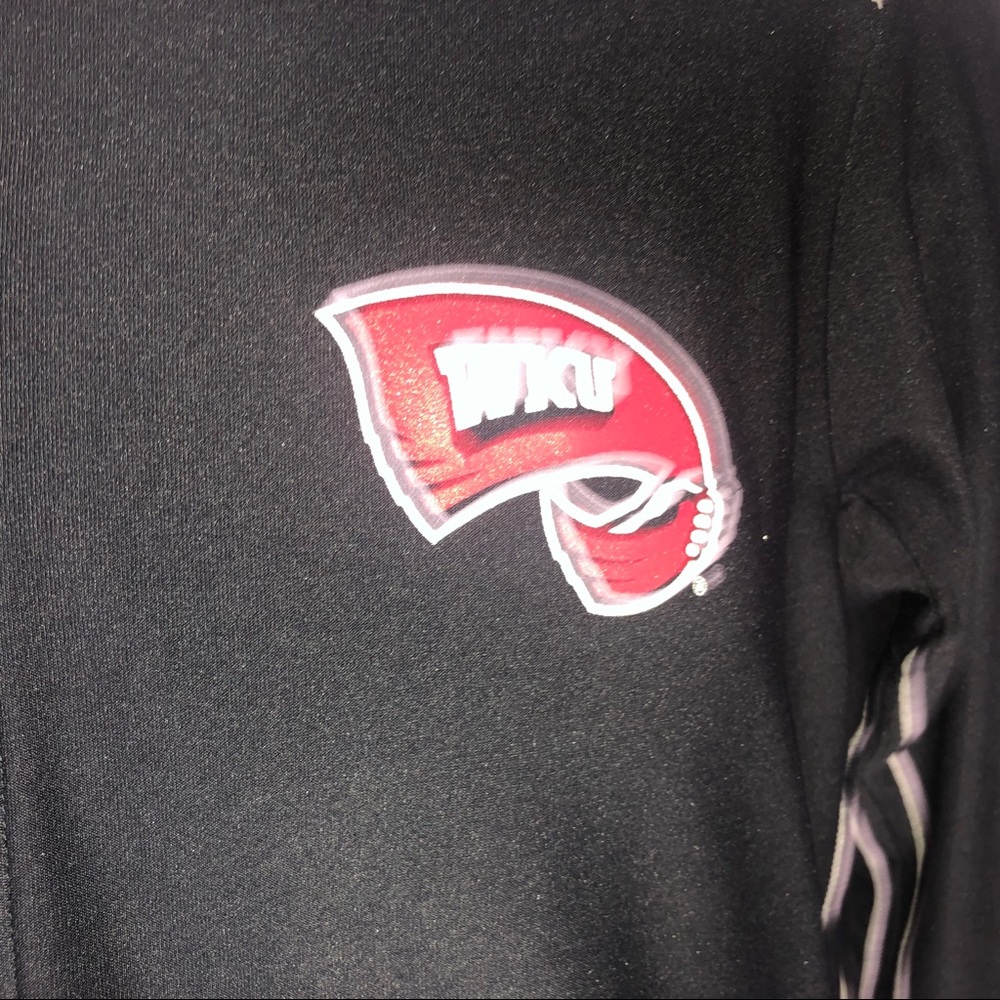 Under Armour Black Full-Zip Varsity Jacket with Red Patch #0029 - Picture 3 of 10
